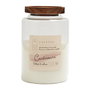 Home Deco Factory Vela Perfumada en Tarro, Aroma Cachemira, Tapa Madera Acacia, 650g para 45h, Cocooning - 16.5 cm