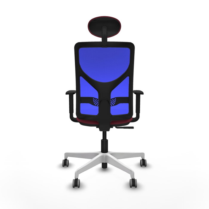 PIQUERAS Y CRESPO Silla de oficina Motilla con Mecanismo Sincro, Granate y Azul