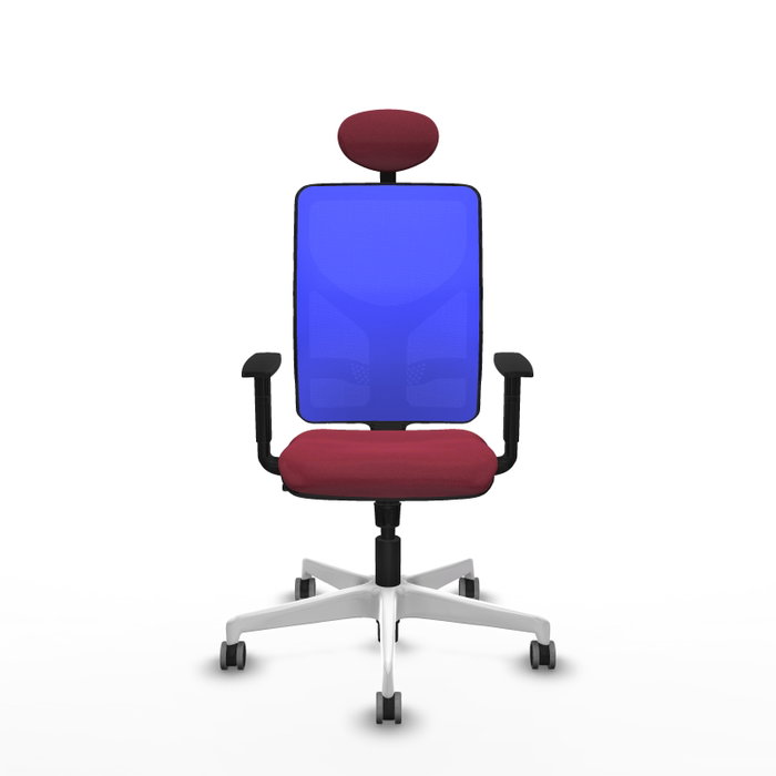 PIQUERAS Y CRESPO Silla de oficina Motilla con Mecanismo Sincro, Granate y Azul