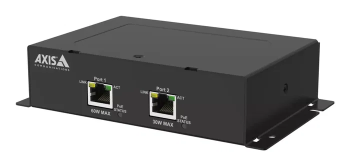 Axis TU8010 Extensor Pasivo PoE / PoE+ / PoE++ (4PPoE) Gigabit Ethernet 10/100/1000, Compatible con Cat5e/6/6a/7 para Cámara AXIS P1385-E