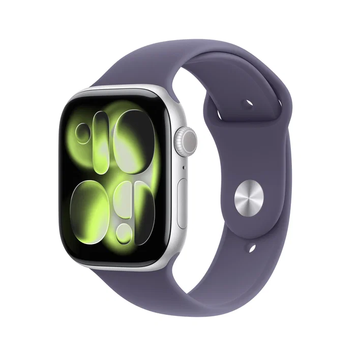 Apple Watch Series 11 GPS + Cellular 46mm Aluminio Plata Correa Niebla Lila S/M