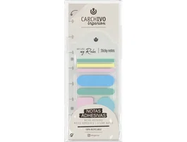 Carchivo Bloc de Notas Adhesivas Irregular Colores Pastel Complementos para Cuaderno de Discos