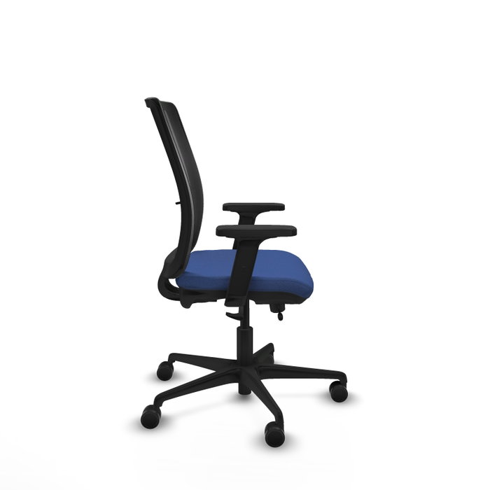 PIQUERAS Y CRESPO Silla de oficina Haches con mecanismo Sincro/Traslack, Azul marino y Negro