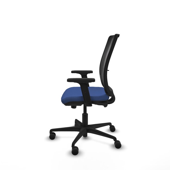 PIQUERAS Y CRESPO Silla de oficina Haches con mecanismo Sincro/Traslack, Azul marino y Negro