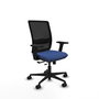 PIQUERAS Y CRESPO Silla de oficina Haches con mecanismo Sincro/Traslack, Azul marino y Negro