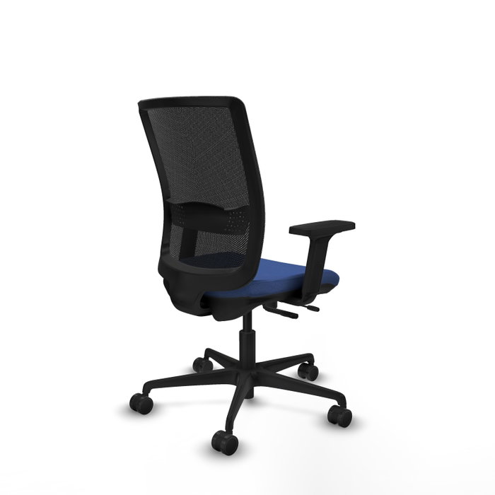 PIQUERAS Y CRESPO Silla de oficina Haches con mecanismo Sincro/Traslack, Azul marino y Negro