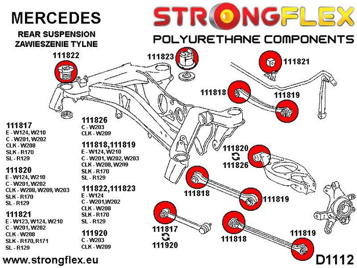 StrongFlex STF111826A Brazo Control Trasero Interior Silentblock 51 mm