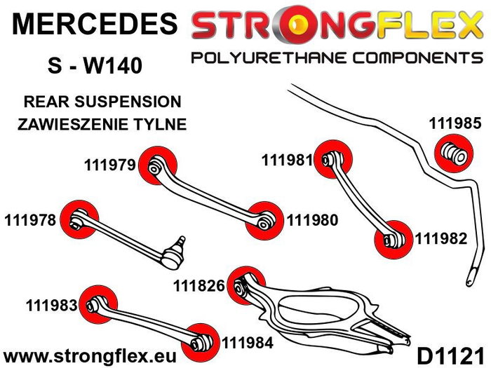 StrongFlex STF111826A Brazo Control Trasero Interior Silentblock 51 mm