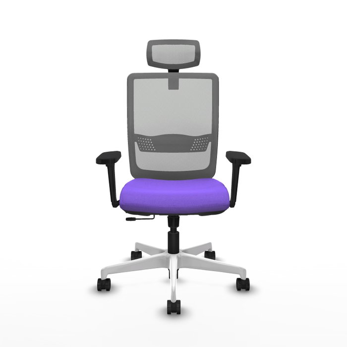 PIQUERAS Y CRESPO Silla de oficina Haches con mecanismo Sincro/Traslack, Lila y Gris