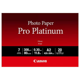Canon PT-101 Fotopapier - Papel fotográfico de alto brillo A2, 20 hojas
