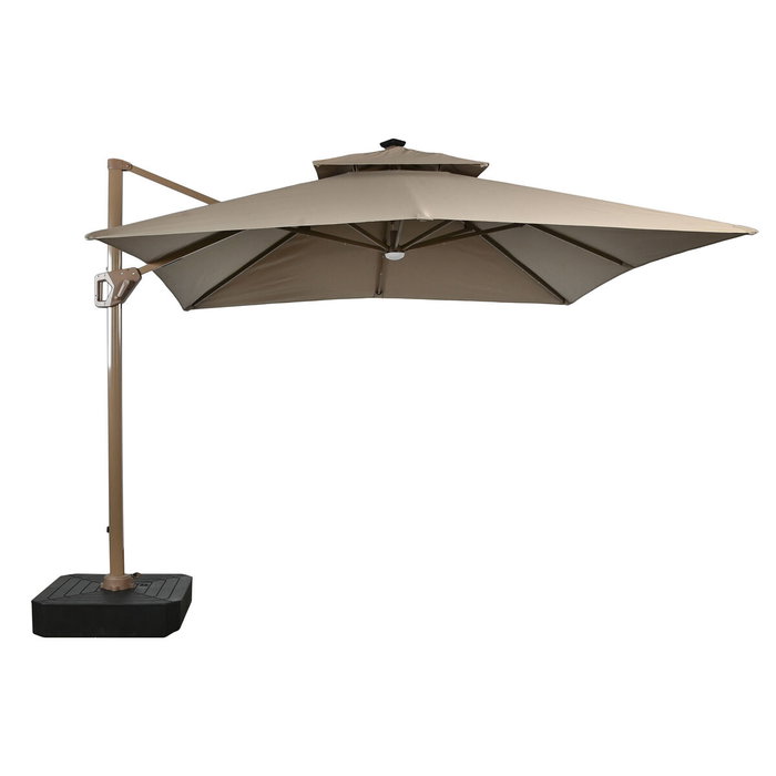 Sombrilla Home ESPRIT Beige Champán 286 x 350 x 280 cm