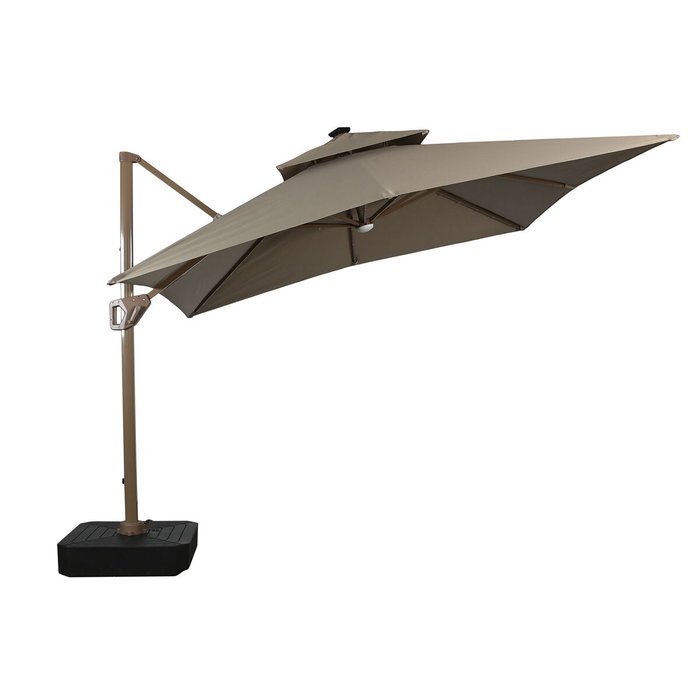 Sombrilla Home ESPRIT Beige Champán 286 x 350 x 280 cm