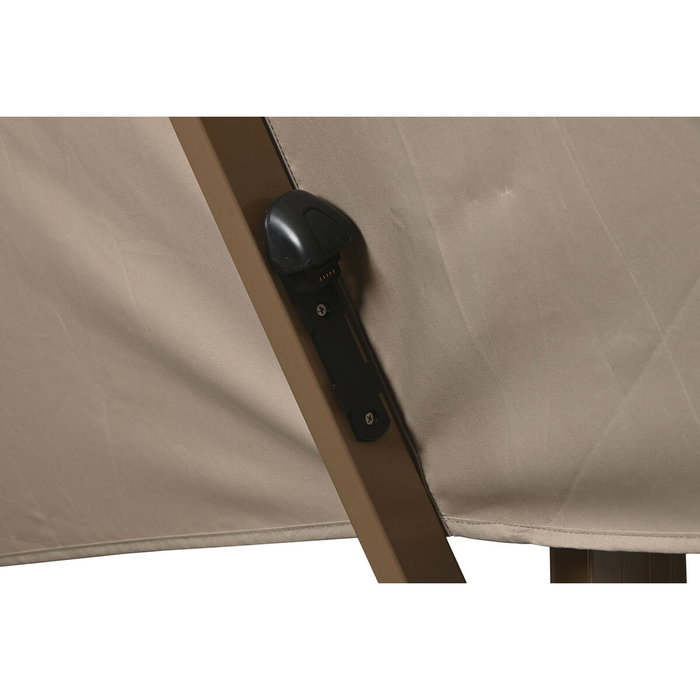 Sombrilla Home ESPRIT Beige Champán 286 x 350 x 280 cm