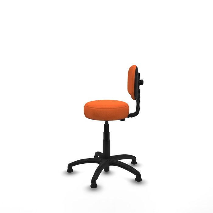 PIQUERAS Y CRESPO Silla Llanos giratoria naranja con base de poliamida PIQUERAS Y CRESPO Silla Llanos giratoria naranja con base de poliamida