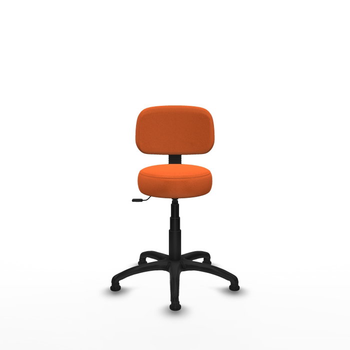 PIQUERAS Y CRESPO Silla Llanos giratoria naranja con base de poliamida PIQUERAS Y CRESPO Silla Llanos giratoria naranja con base de poliamida