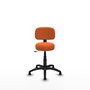 PIQUERAS Y CRESPO Silla Llanos giratoria naranja con base de poliamida