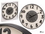 GIFTDECOR Reloj de pared con números en relieve Negro-Blanco 50cm