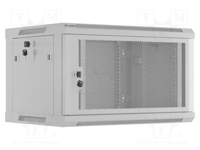 Lanberg Armario Rack de Pared 19 pulgadas 6U 600x450mm Gris