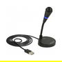 DeLOCK Micrófono USB con Pivote y Sensor Mute Táctil - Referencia DeLOCK