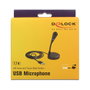 DeLOCK 65868 Micrófono USB con Soporte y Botón de Silencio