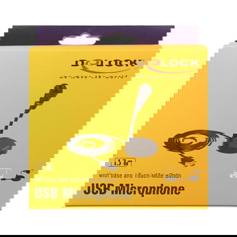 DeLOCK Micrófono USB con Pivote y Sensor Mute Táctil - Referencia DeLOCK