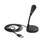 DeLOCK 65868 Micrófono USB con Soporte y Botón de Silencio