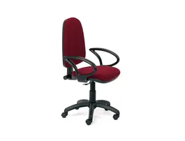 Rocada Silla de Oficina Giratoria con Brazos, Burdeos, Base 610 mm, Respaldo 490 mm x 420 mm