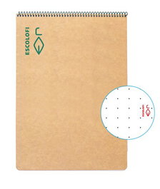 Bloc Escolofi Tapa Dura A4 100H Apaisado Dots 80G Ecologico (Set de 5)