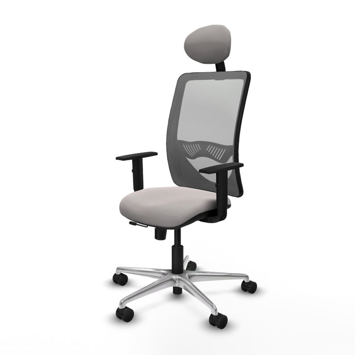 PIQUERAS Y CRESPO Silla de oficina Zulema con mecanismo Sincro/Traslack, Blanco y Gris PIQUERAS Y CRESPO Silla de oficina Zulema con mecanismo Sincro/Traslack, Blanco y Gris