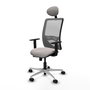PIQUERAS Y CRESPO Silla de oficina Zulema con mecanismo Sincro/Traslack, Blanco y Gris