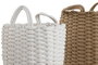 DKD Home Decor Set de 2 Cestos Cuerda 30x30x43 cm