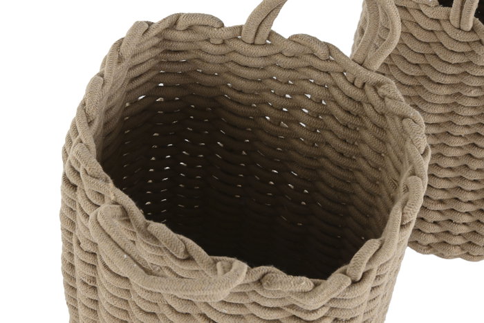 DKD Home Decor Set de 2 Cestos Cuerda 30x30x43 cm