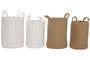 DKD Home Decor Set de 2 Cestos Cuerda 30x30x43 cm