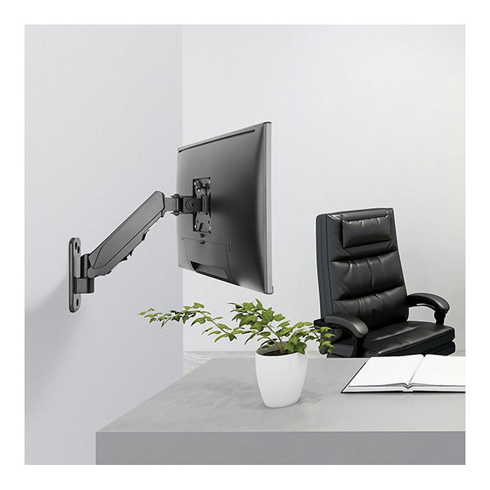 VALUE VALUE 17.99.1190 Brazo de Montaje para Monitor LCD/PC, 4 Articulaciones, para 17-32 Pulgadas, Hasta 8 kg, Negro