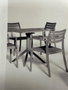 DKD Home Decor Silla Terraza y Jardín Barhotel Gris 52x84x57 cm, Apilable, PP Reciclado, 4 Unidades
