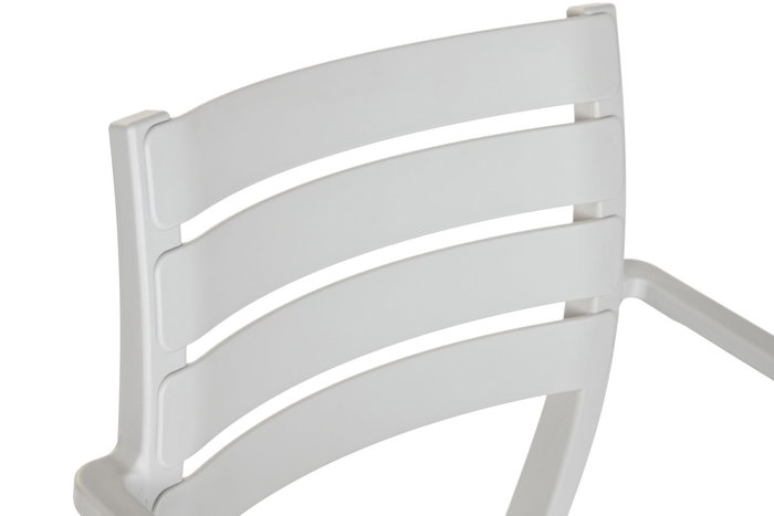 DKD Home Decor Silla Terraza y Jardín Barhotel Gris 52x84x57 cm, Apilable, PP Reciclado, 4 Unidades