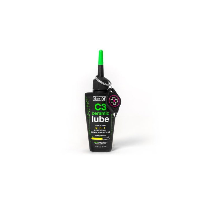 Muc-Off C3 Lubricante Cadena Cerámica Seco - Protección Corrosión, Rendimiento en Condiciones Secas y Polvorientas - 1000g