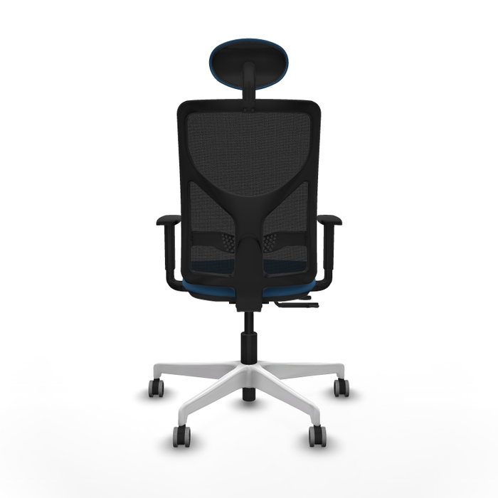 PIQUERAS Y CRESPO Silla de oficina Motilla con mecanismo Sincro/Traslack, Azul claro y Negro