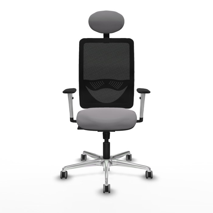 PIQUERAS Y CRESPO Silla de oficina Zulema con Mecanismo Sincro Gris y Negro