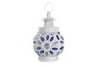 DKD Home Decor Lámpara Sobremesa Árabe Blanco Multicolor Metal y Acrílico 19 x 33 x 19 cm