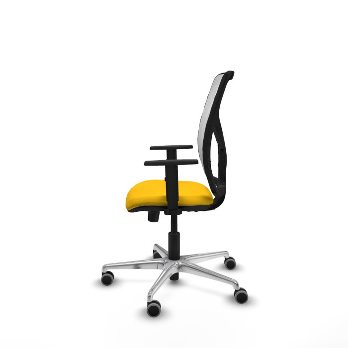 PIQUERAS Y CRESPO Silla de oficina Motilla con mecanismo Sincro, Amarillo y Blanco