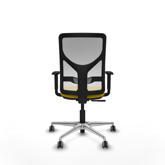 PIQUERAS Y CRESPO Silla de oficina Motilla con mecanismo Sincro, Amarillo y Blanco