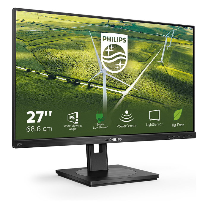 Philips 272B1G Monitor 27 Pulgadas (68.6 cm) Full HD 1920x1080 IPS 75Hz DVI HDMI DisplayPort USB Negro