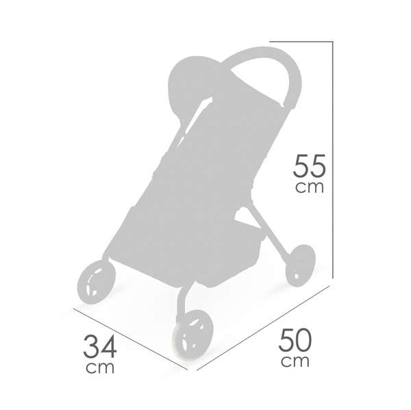 Decuevas Silla de Muñeca 4 Ruedas para Muñecas de hasta 50 cm