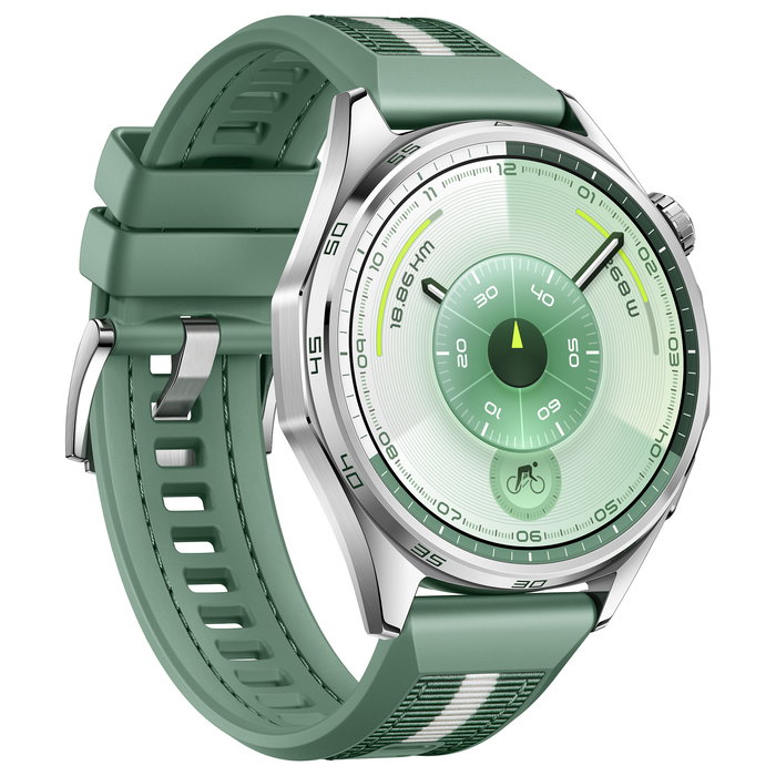 Huawei WATCH GT6 46mm Atum-B19W, Correa Verde Tejida, Reloj Inteligente AMOLED Táctil