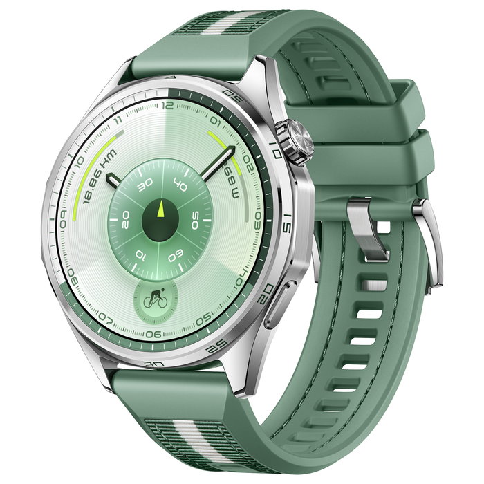 Huawei WATCH GT6 46mm Atum-B19W, Correa Verde Tejida, Reloj Inteligente AMOLED Táctil