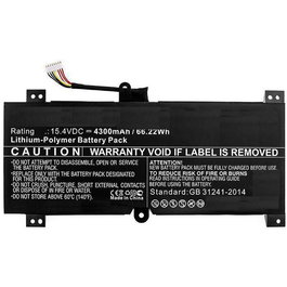 CoreParts Batería 66.22Wh Li-ion 15.4V 4300mAh para Laptop/Portátil Asus - Alta calidad, 12 meses garantía