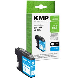 KMP B62CX Cartucho de tinta cian compatible con Brother LC-223 C