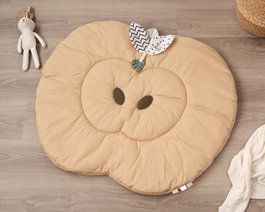 KioKids Mantita de Actividades de Algodón en Forma de Manzana para Bebé +2 Meses con Mordedor de Silicona y Sonajero