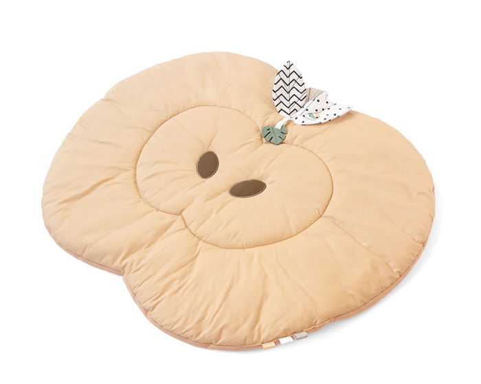 KioKids Mantita de Actividades de Algodón en Forma de Manzana para Bebé +2 Meses con Mordedor de Silicona y Sonajero